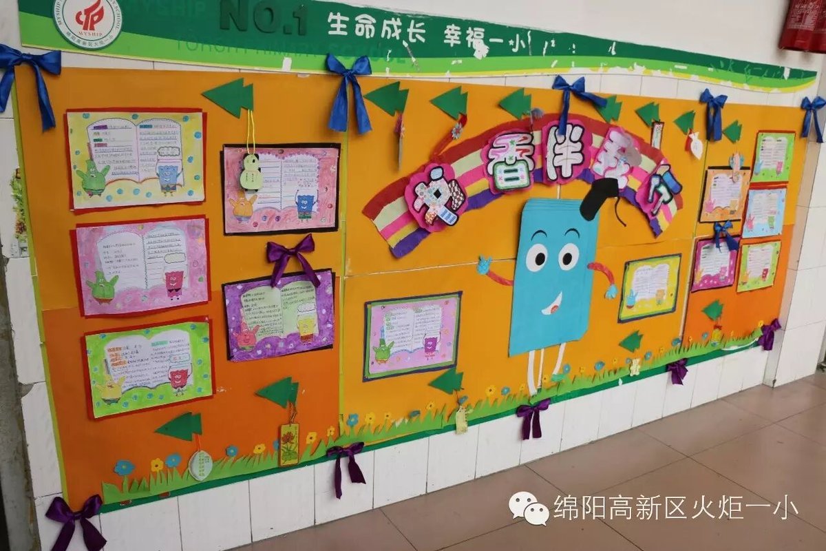 【读书节速递5】书香满园--读书节室外墙主题展评活动