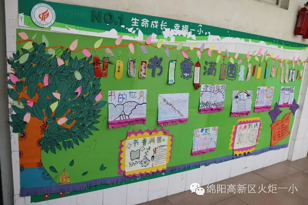 【读书节速递5】书香满园--读书节室外墙主题展评活动