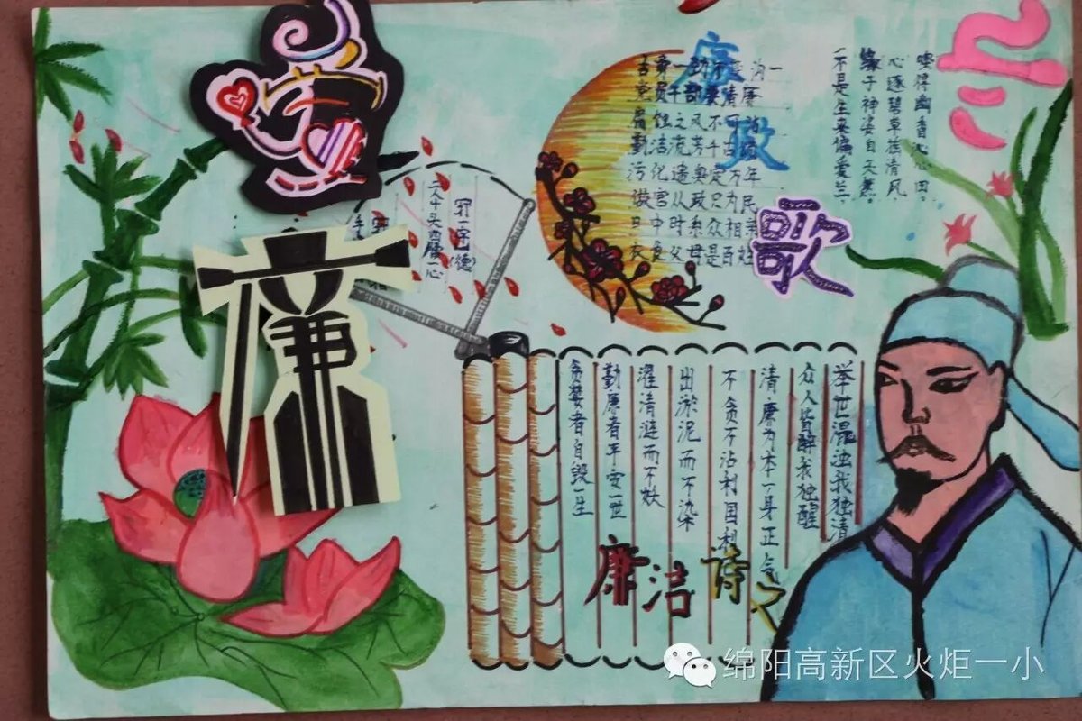 【廉洁文化进校园系列活动】我校举办“清正廉洁“主题绘画活动