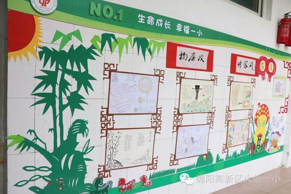 廉洁文化主题室外墙展评