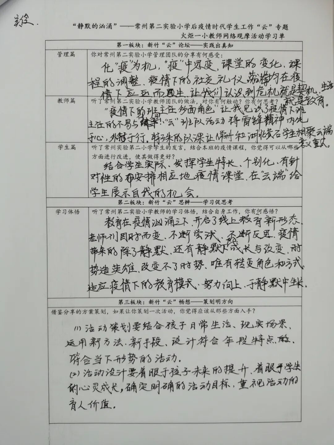 【火一师培提升月2】牵手“云”端   千里共学研 ——火炬一小参加后疫情时代学生工作“云”研讨活动