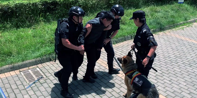 【火一动态】绵阳市公安局高新分局与火炬一小联合开展防暴安全演练