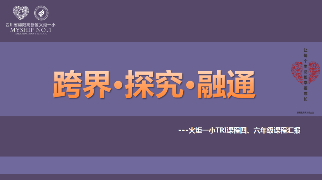“跨界·探究·融通”——火炬一小TRI课程四、六年级课程汇报