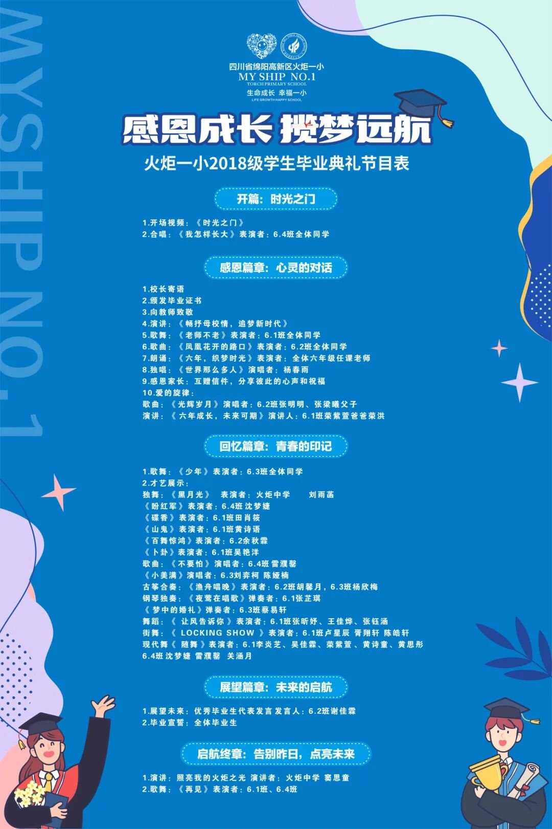 感恩成长,揽梦远航 ----火炬一小2018届毕业典礼